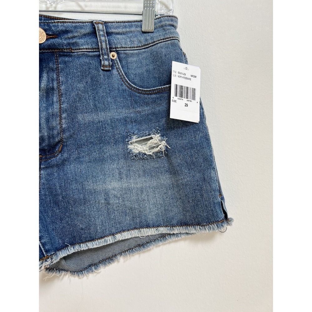 STS BLUE WOMENS AUBREY 10" HIGH RISE CUTOFF DENIM JEAN SHORTS 29 GRUNGE CLASSIC - Picture 5 of 15